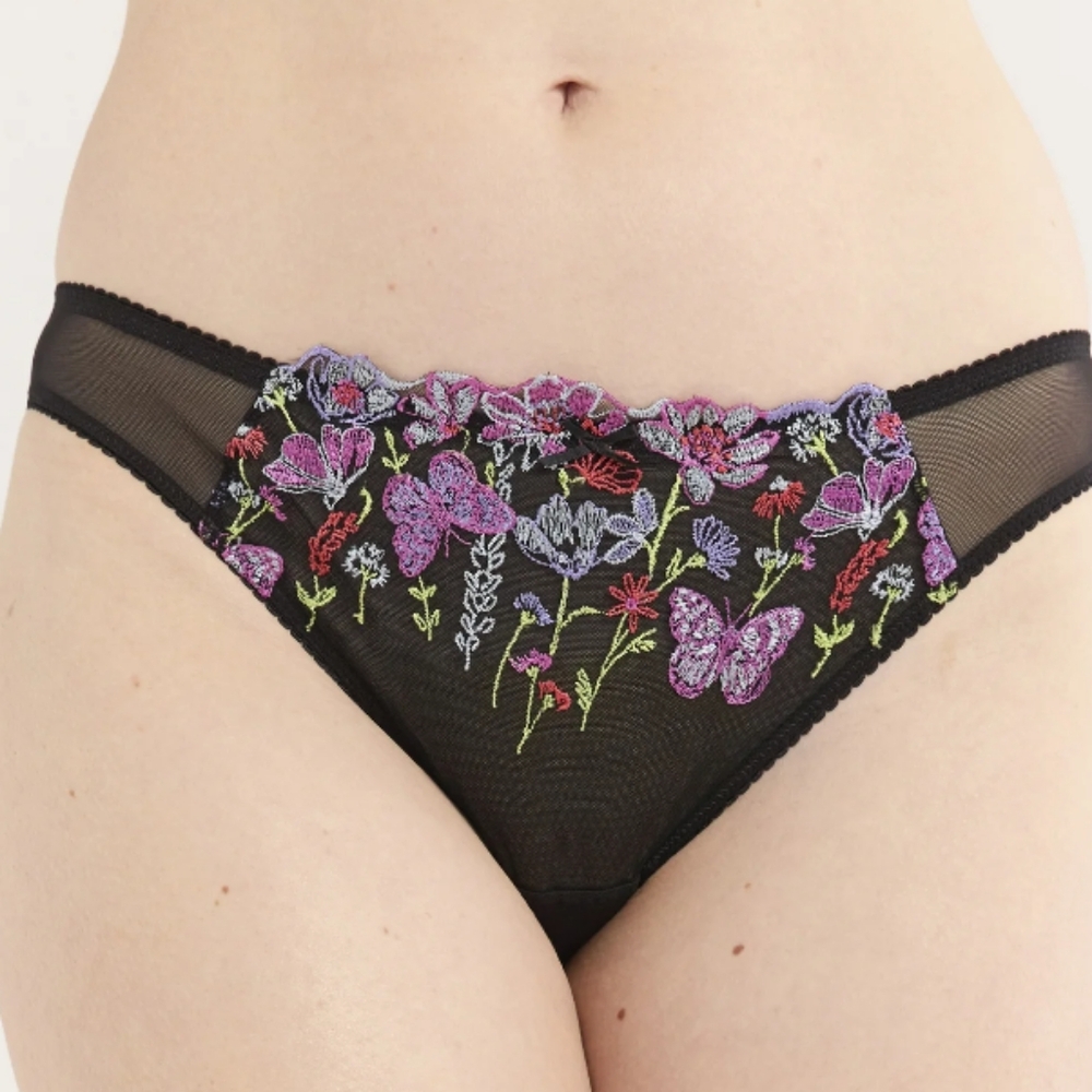 Women's Embroidery Mesh Cheeky Panty Set   2 Pack     Various Sizes. NWT